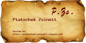Ptatschek Zsinett névjegykártya